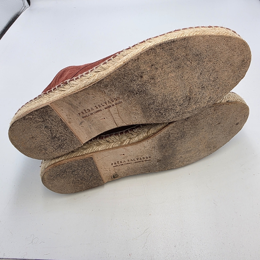 Freda Salvador Women's Rust Suede Harper Lace Up Espadrille Boottie, Size 7 - Picture 4 of 5